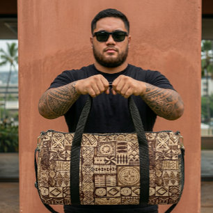 Bolso De Deporte Pequeño Tapa Kapa Estilo Marrón Geométrico