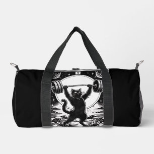 Bolso De Deporte Pequeño Tarjeta Tarot: Gato negro amante del gimnasio