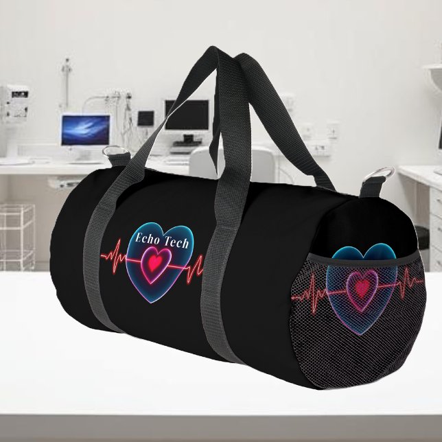 Bolso De Deporte Pequeño Tecnología de Echo | latido | EKG (Echo tech _ Heartbeat _ EKG Duffle Bag )