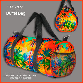 Bolso De Deporte Pequeño [Tequila Sunrise] Playa de palmeras tropicales col