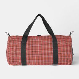 Bolso De Deporte Pequeño Terracotta Red Plaid Retro Color