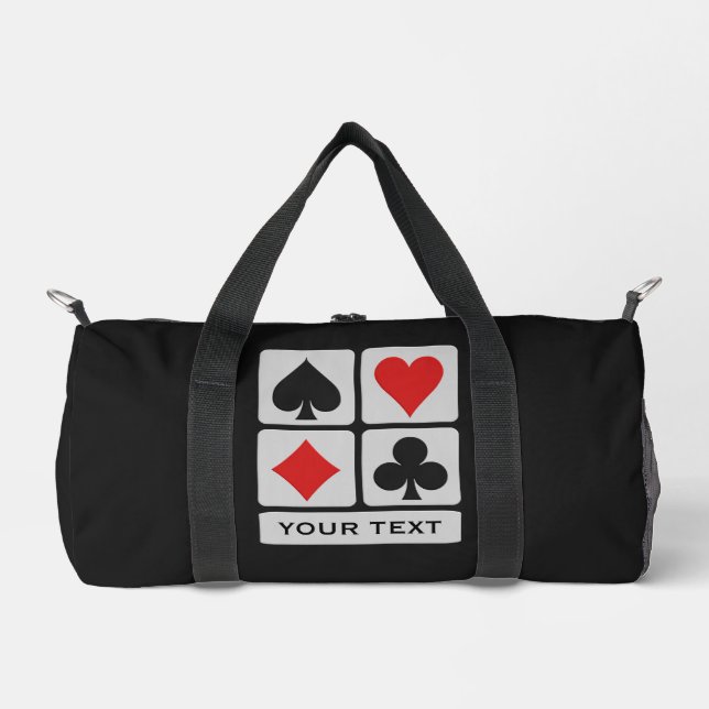 Bolso De Deporte Pequeño Texto del personalizado del jugador de tarjetas (Anverso)