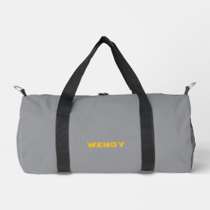 Bolso De Deporte Pequeño Texto personalizado desvanecido en amarillo sobre 