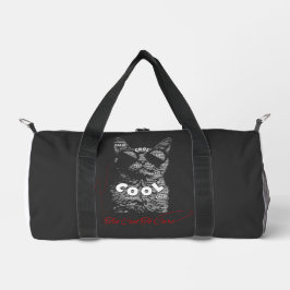Bolso De Deporte Pequeño Tipografía de gato demasiado cool para preocuparse