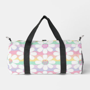 Bolso De Deporte Pequeño Tiras y flores pasteles