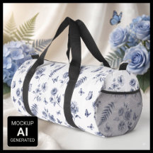 Toile de jouy Chinoiserie Azul Patrón