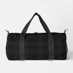 Bolso De Deporte Pequeño Tonos negros ricos Patrón de cuadros escoceses Tar