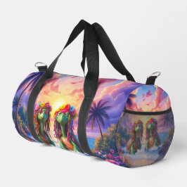 Bolso De Deporte Pequeño Tortugas Reggae – Vibraciones de Isla para Siempre
