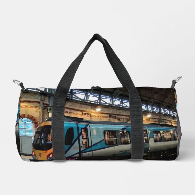 Bolso De Deporte Pequeño Tren azul (Anverso)