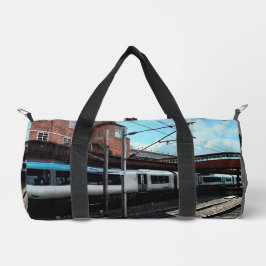 Bolso De Deporte Pequeño Tren azul y plata