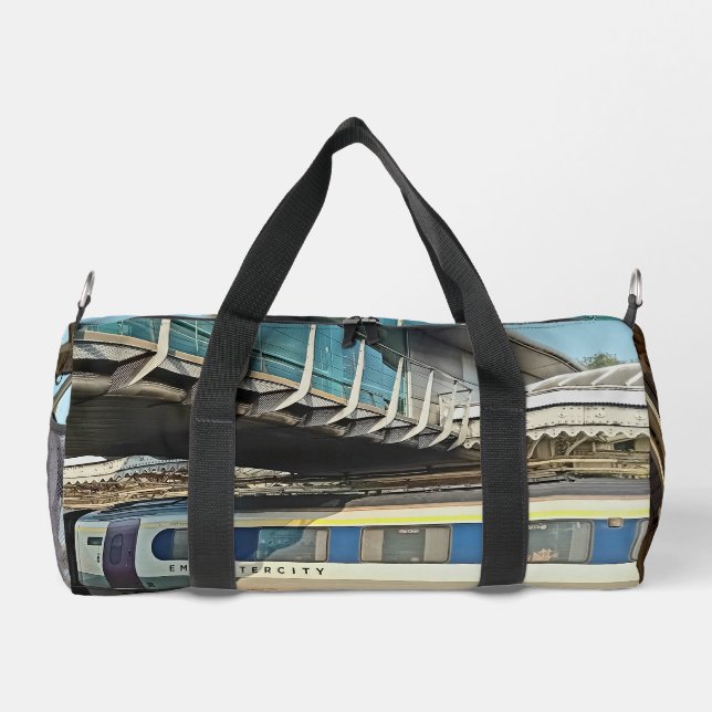 Bolso De Deporte Pequeño Tren de cimarrones y nata (Reverso)