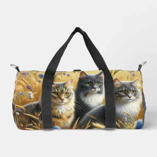Bolso De Deporte Pequeño Tres Gatos / Amante de los Gatos