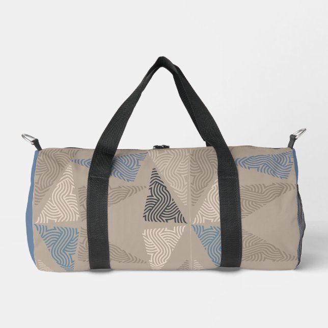 Bolso De Deporte Pequeño Triángulo beige y azul (Anverso)