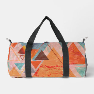 Bolso De Deporte Pequeño Triángulos de patrón de bloque de color geométrico
