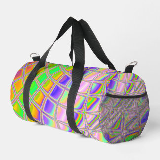 Bolso De Deporte Pequeño Trippy Groovy Vibrant Resumen Arte Fractal Digital