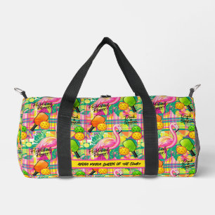 Bolso De Deporte Pequeño Tropical Flamingo Pickleball Power