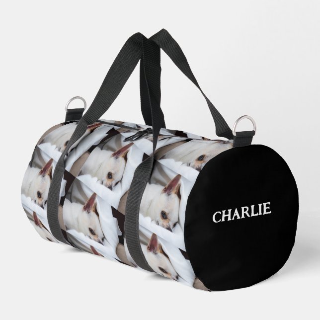 Bolso De Deporte Pequeño Tu cachorro de perro mascota foto personalizada ch (Esquina izquierda)