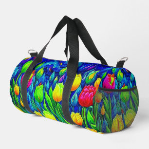 Bolso De Deporte Pequeño Tulips al estilo Van Gogh