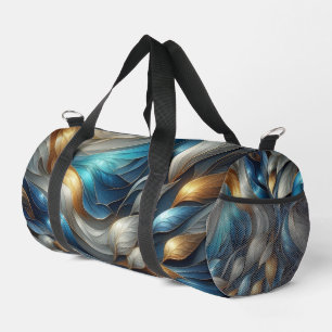 Bolso De Deporte Pequeño Turquesa Azul Abstracto Colorido 