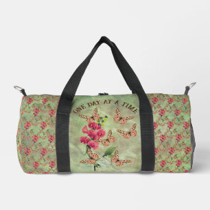 Bolso De Deporte Pequeño Un Día A La Vez La Flor De Mariposa Inspiradora