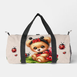 Bolso De Deporte Pequeño Un oso de peluche vestido como un insecto de labio