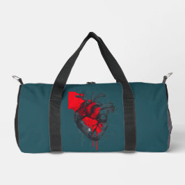 Bolso De Deporte Pequeño Unique Red Blood Splatter Human Heart Duffel Bag