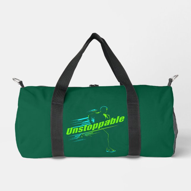 Bolso De Deporte Pequeño “Unstoppable” Runner Gym Duffel Bag (Anverso)