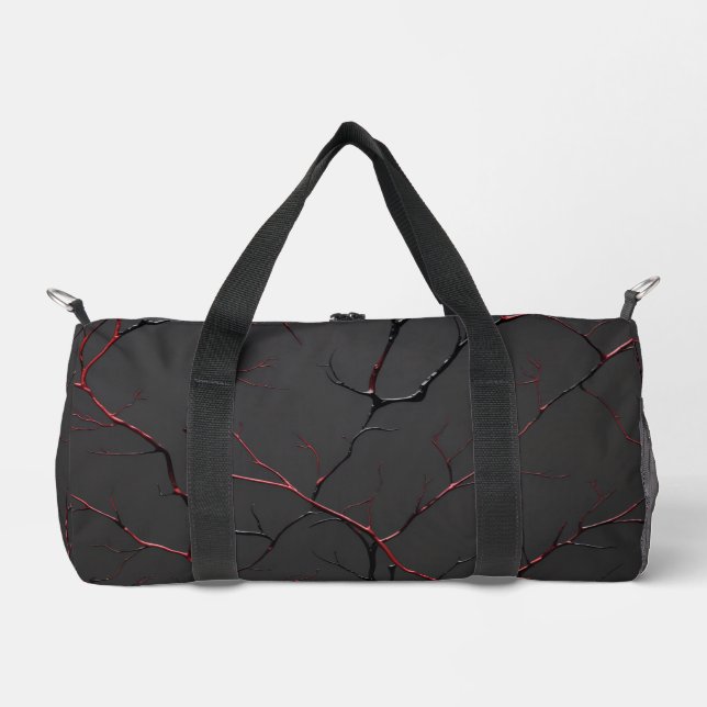 Bolso De Deporte Pequeño Venas negras y rojas (Anverso)