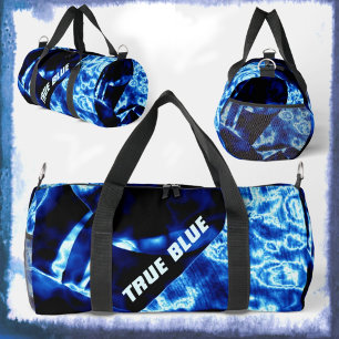 Bolso De Deporte Pequeño Verdadero Personalizable moderno de borde azul aud