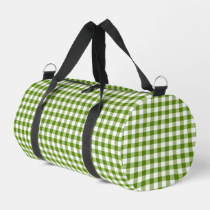 Bolso De Deporte Pequeño Verde Aguacate Cuadros Gingham Color Retro