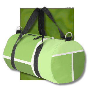 Bolso De Deporte Pequeño Verde Primavera, Blanco y su Texto, Tricolor