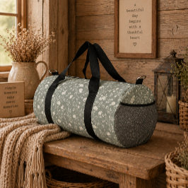Bolso De Deporte Pequeño Verde Salvia Floral, Granja, Cottagecore