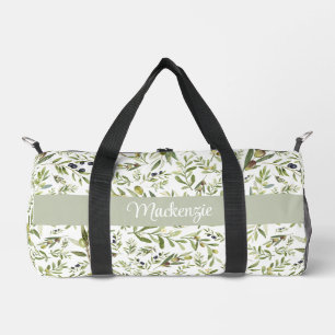 Bolso De Deporte Pequeño Verde Salvia Francés Chic Rústico Oliva Monograma