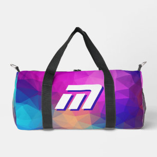 Bolso De Deporte Pequeño Vibrante Abstracto Geométrico Monograma Deportivo