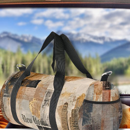 Bolso De Deporte Pequeño Vintage New York Urban Collage Art