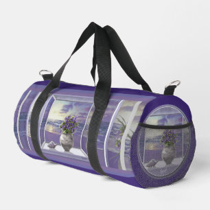 Bolso De Deporte Pequeño violetas en tarro lunar