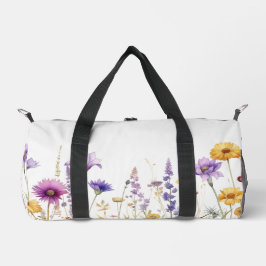 Bolso De Deporte Pequeño Watercolour field of wildflowers