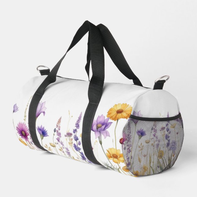 Bolso De Deporte Pequeño Watercolour field of wildflowers  (Esquina derecha)