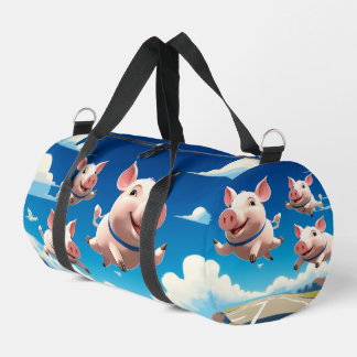 Bolso De Deporte Pequeño When Pigs Fly Funny Winged Pigs