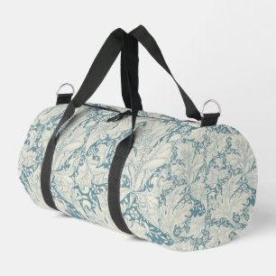 Bolso De Deporte Pequeño William Morris Wallflower damasco azul floral