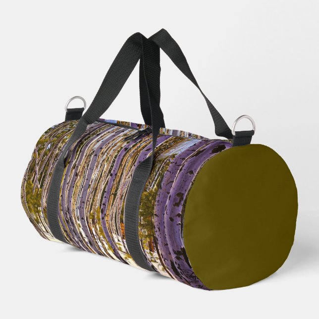 Bolso De Deporte Pequeño Winter Aspen Forest – Violets, Greens, Yellows (Esquina izquierda)