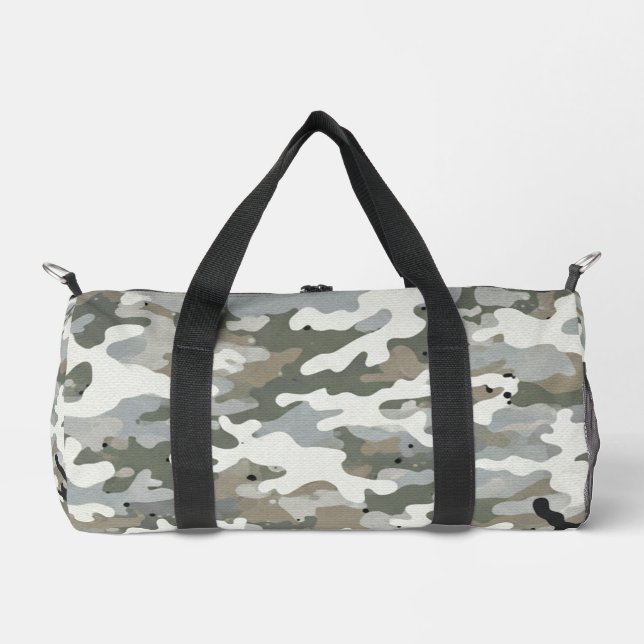 Bolso De Deporte Pequeño Winter Military Camouflage Pattern (Anverso)