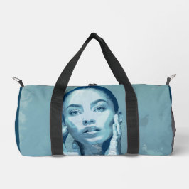 Bolso De Deporte Pequeño "Woman in Blue" Premium Canvas 