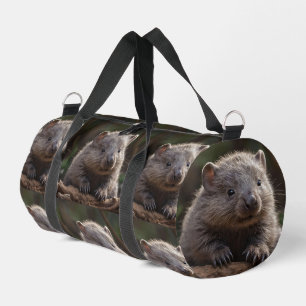 Bolso De Deporte Pequeño Wombat, un bebé australiano marrón,