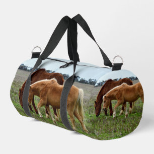 Bolso De Deporte Pequeño Yegua castaña y potro palomino,
