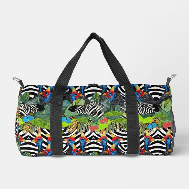 Bolso De Deporte Pequeño Zebra kanga Duffle Bag (Anverso)