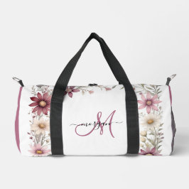 Bolso de deporte personalizado pequeño floral malv
