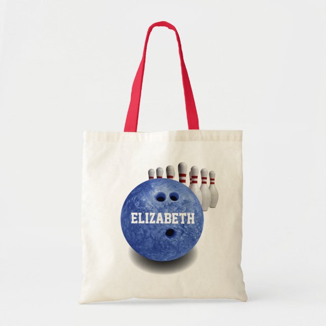 Bolso de encargo de la bola de los bolos azules (Frente)