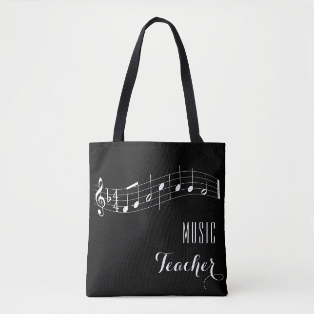 Bolso de encargo del profesor de música - negro (Anverso)