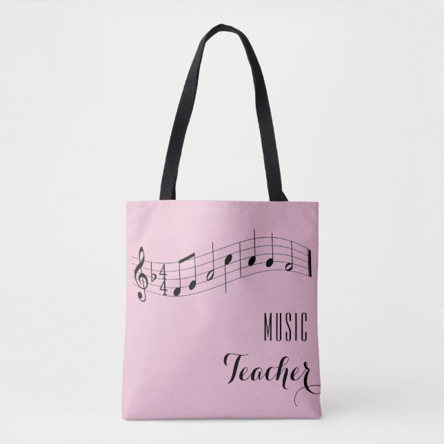 Bolso de encargo del profesor de música - rosa (Anverso)